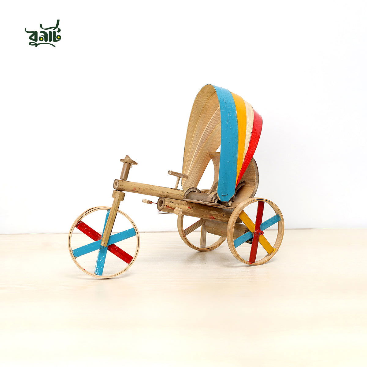 Hand paint Showpiece Rickshaw - Bonart