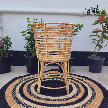 Cane Flower Pot Stand, Handcrafted By Natural