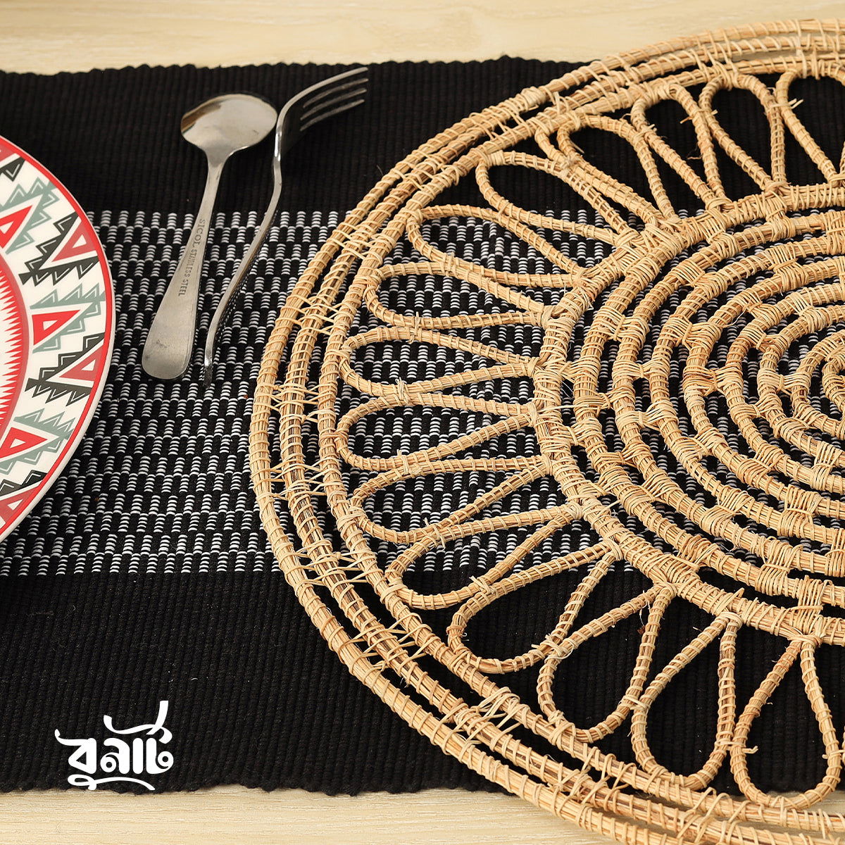 Date Leaves Fiber Table Mat (Set of Four) - Bonart