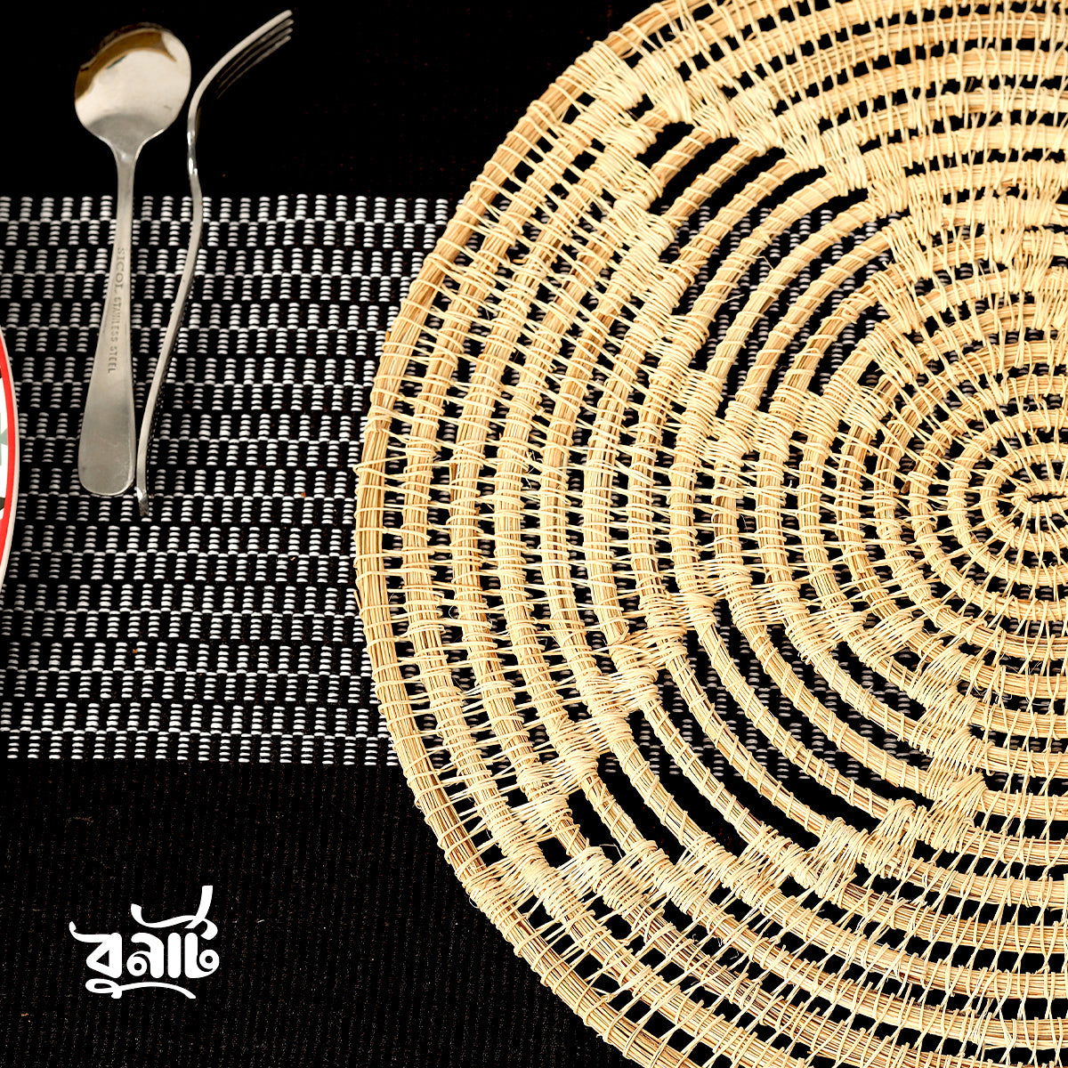 Date Leaves Fiber Table Mat (Set of Four) - Bonart