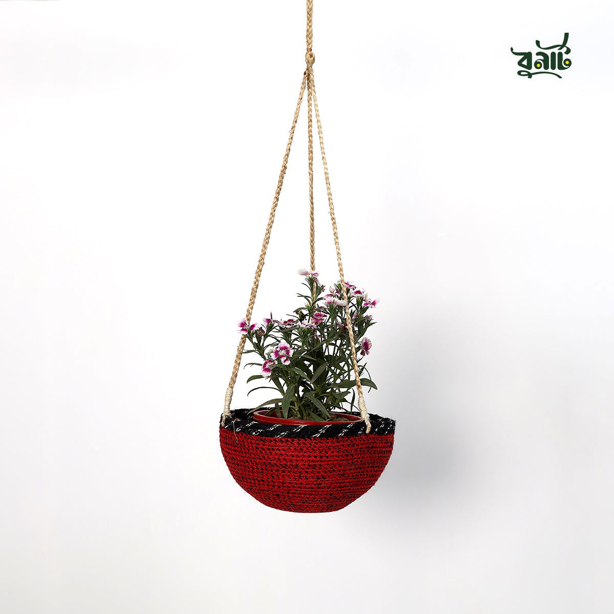 Flower Pot Hanging Red Color Sika 1 Layer - Bonart