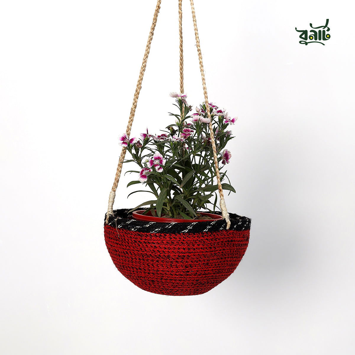 Flower Pot Hanging Red Color Sika 1 Layer - Bonart