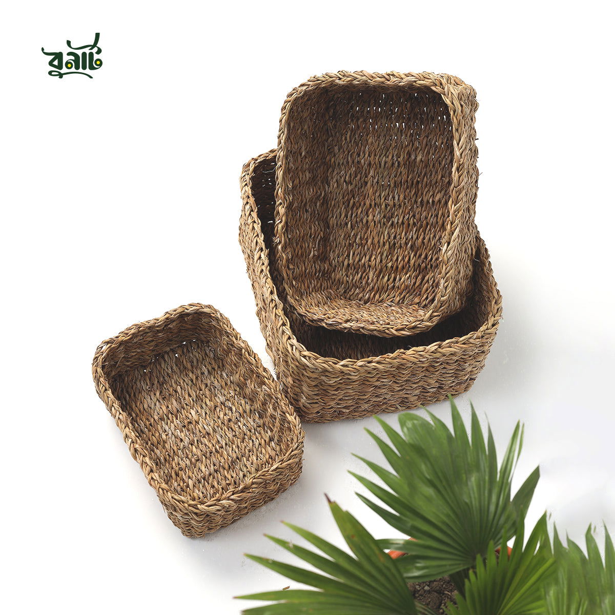 Hogla Rectangle Basket (Set of Three) - Bonart