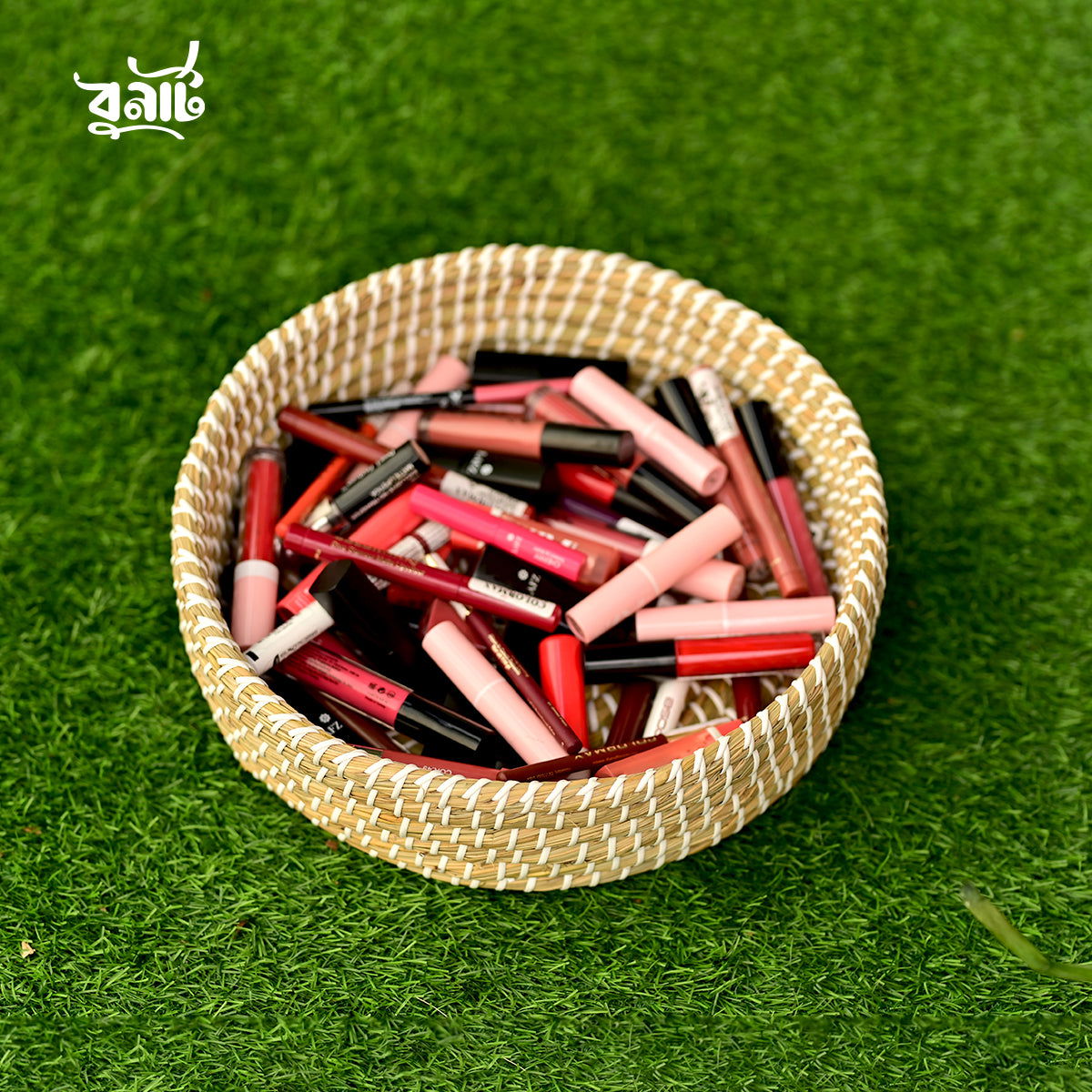 Kaisa Grass Round Cosmetics Tray (Set of Three) - Bonart