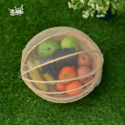 Round Food Baskets with Net Cover - Bonart